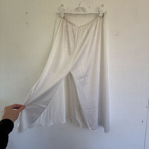 Vtg Vassarette White Lace Trim Half Slip Skirt XL 30"